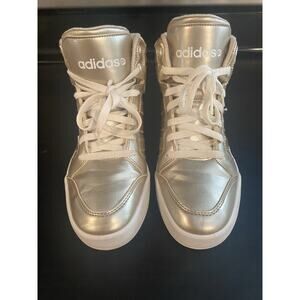 Adidas NEO Raleigh Mid F98976 Men’s Size 9 Metallic Gold/White High Tops School